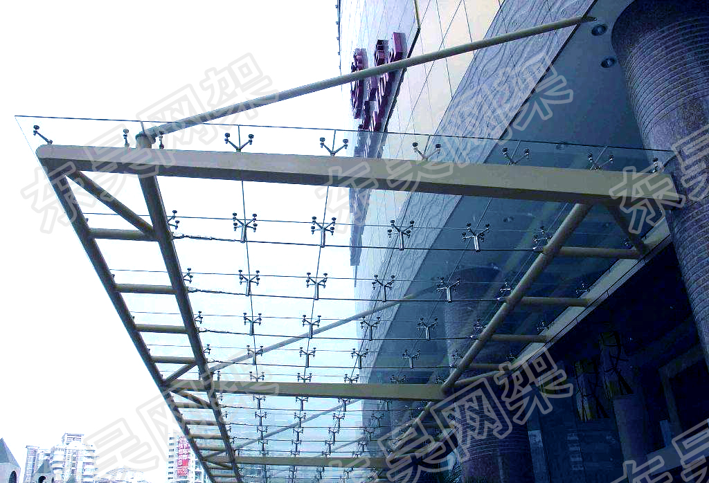 拉索式裝飾玻璃雨棚